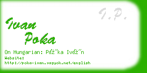 ivan poka business card